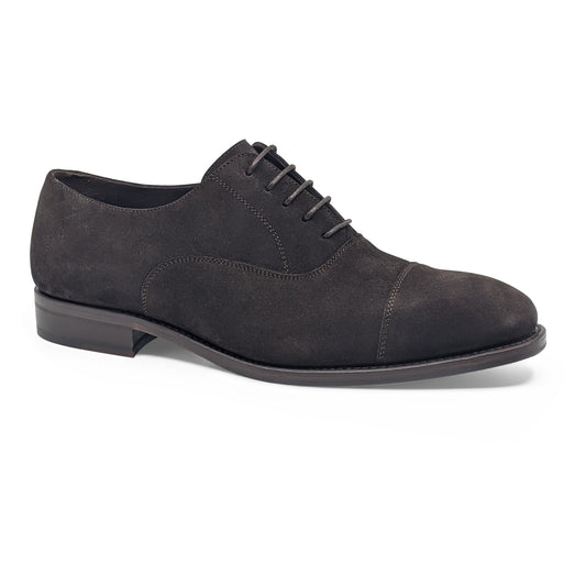 Brown suede shoe oxford goodyear welt comfortable luxury suede 