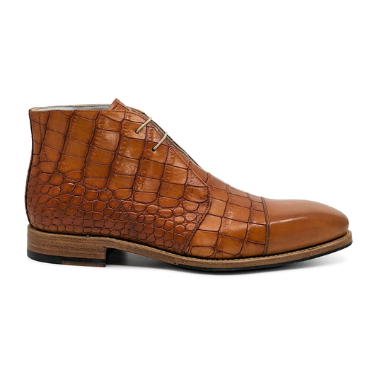 Cognac brown chukka boot goodyear welt comfort designer quality
