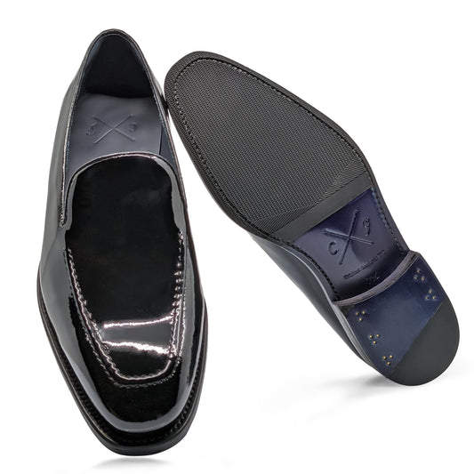 Patent leather loafer goodyear welt comfort designer quality Canadian online shoe brand