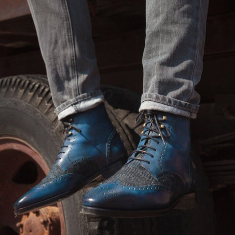 Defender Blue | Lace Up Boot