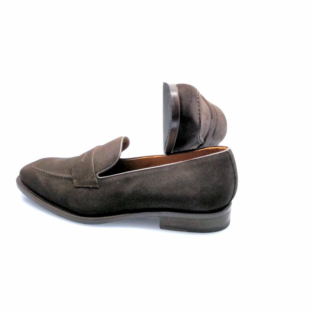 Brown Luxury Suede Loafer with high heel