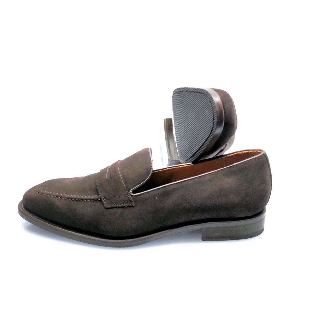 Brown Luxury Suede Loafer with side show