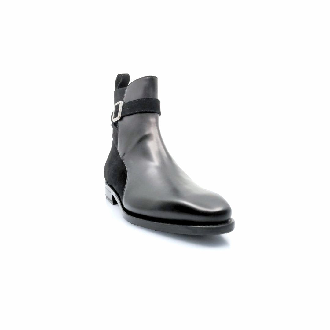 Stride - Black jodhpur leather and suede with Rubber toe sole (extra grip)