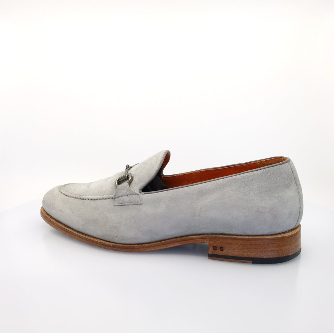 white Casual Loafer with Leather outsole