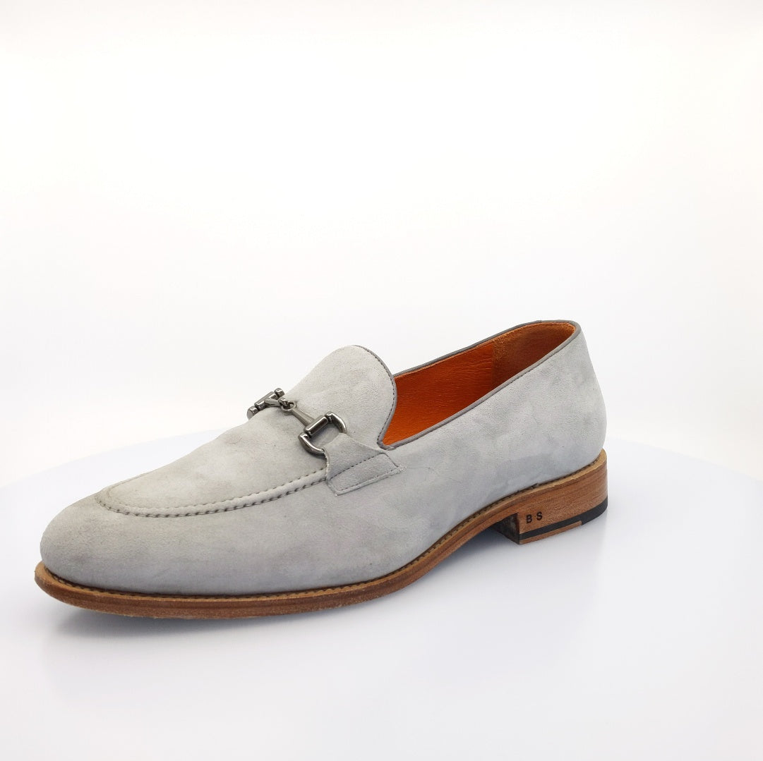 Grey Suede | Dress Casual Loafer with Leather and rubber sole
