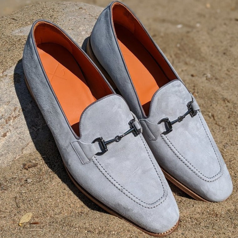 beige suede mens loafer goodyear welt online luxury fashion affordable