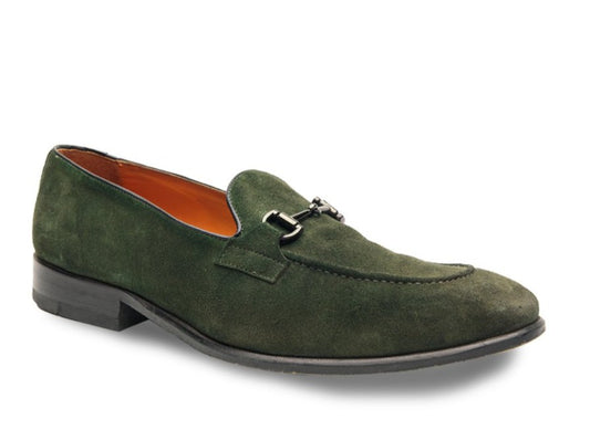 Green suede mens loafer goodyear welt online luxury fashion affordable
